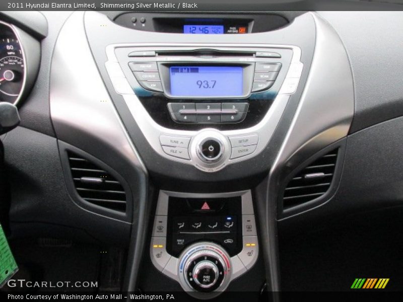 Shimmering Silver Metallic / Black 2011 Hyundai Elantra Limited