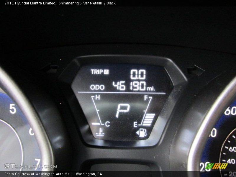 Shimmering Silver Metallic / Black 2011 Hyundai Elantra Limited