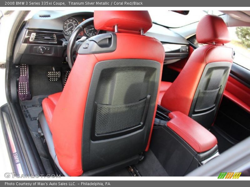 Titanium Silver Metallic / Coral Red/Black 2008 BMW 3 Series 335xi Coupe