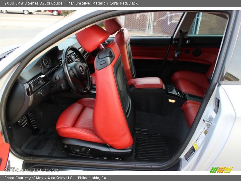 Titanium Silver Metallic / Coral Red/Black 2008 BMW 3 Series 335xi Coupe