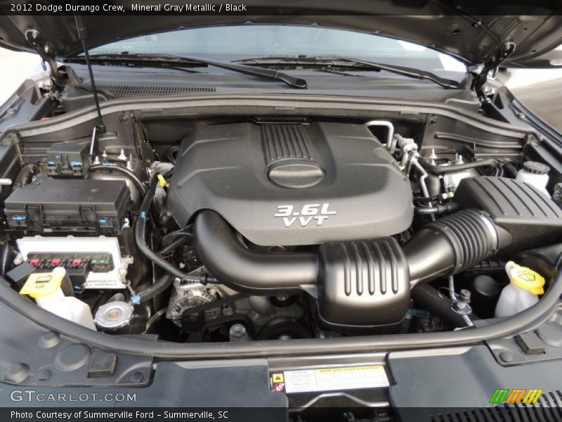 Mineral Gray Metallic / Black 2012 Dodge Durango Crew