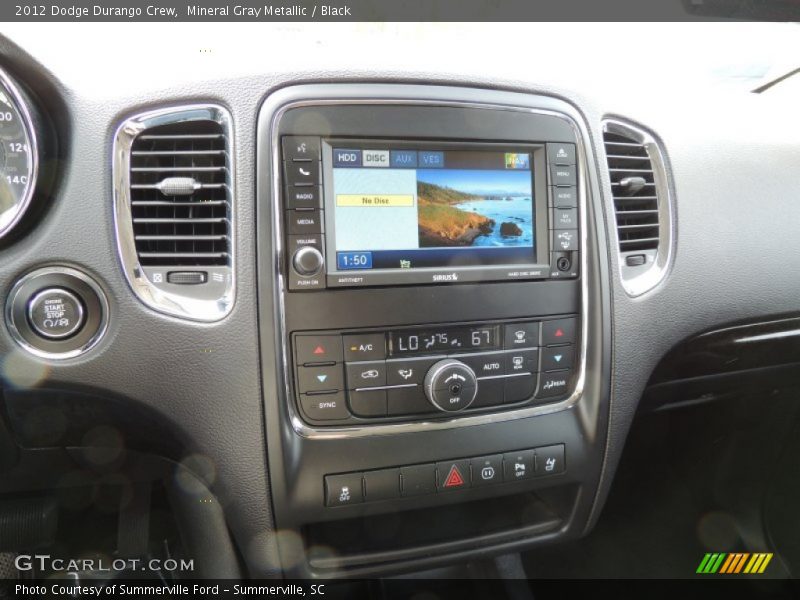 Mineral Gray Metallic / Black 2012 Dodge Durango Crew
