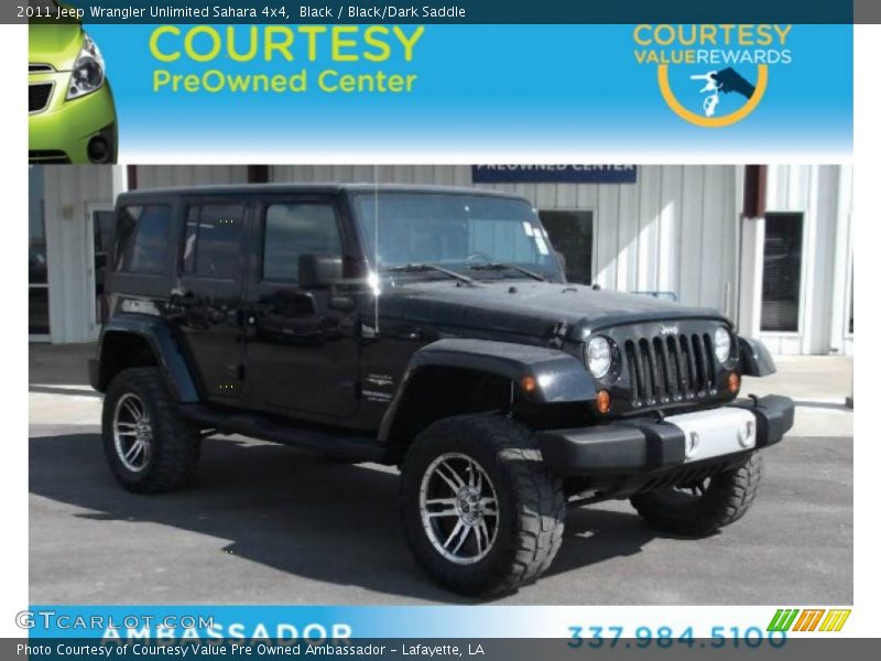 Black / Black/Dark Saddle 2011 Jeep Wrangler Unlimited Sahara 4x4