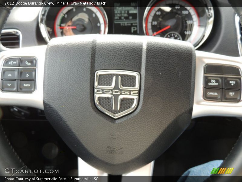 Mineral Gray Metallic / Black 2012 Dodge Durango Crew