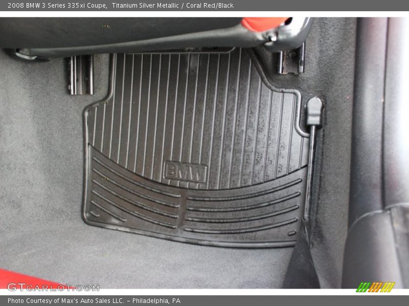Titanium Silver Metallic / Coral Red/Black 2008 BMW 3 Series 335xi Coupe