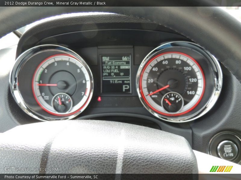 Mineral Gray Metallic / Black 2012 Dodge Durango Crew