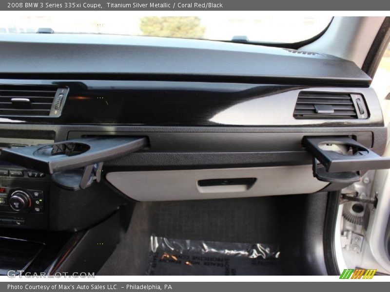 Titanium Silver Metallic / Coral Red/Black 2008 BMW 3 Series 335xi Coupe