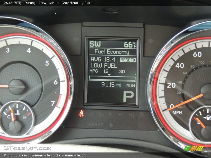 Mineral Gray Metallic / Black 2012 Dodge Durango Crew