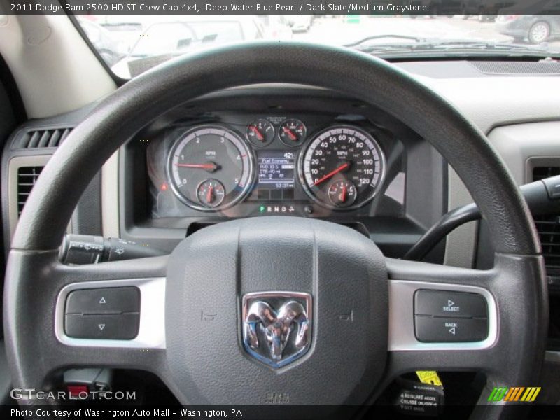 Deep Water Blue Pearl / Dark Slate/Medium Graystone 2011 Dodge Ram 2500 HD ST Crew Cab 4x4