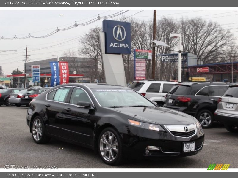 Crystal Black Pearl / Ebony 2012 Acura TL 3.7 SH-AWD Advance