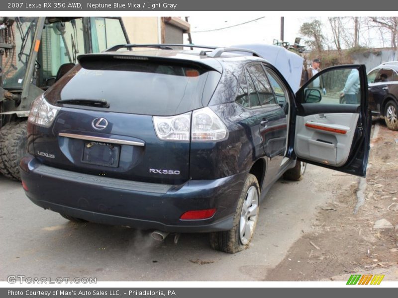 Neptune Blue Mica / Light Gray 2007 Lexus RX 350 AWD