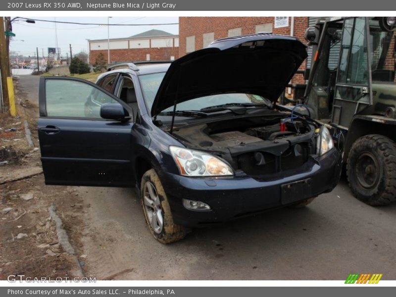 Neptune Blue Mica / Light Gray 2007 Lexus RX 350 AWD