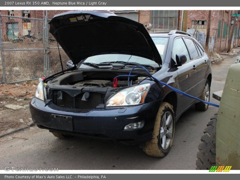 Neptune Blue Mica / Light Gray 2007 Lexus RX 350 AWD