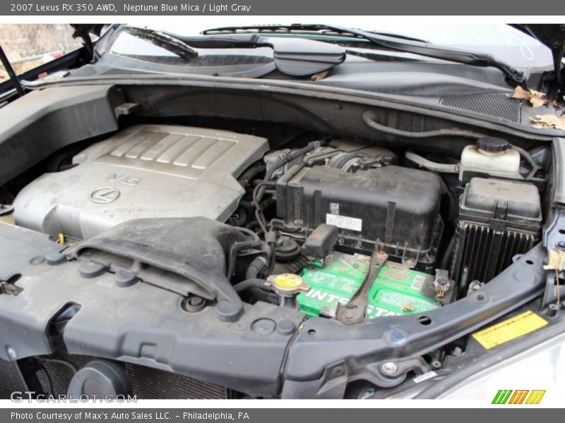 Neptune Blue Mica / Light Gray 2007 Lexus RX 350 AWD
