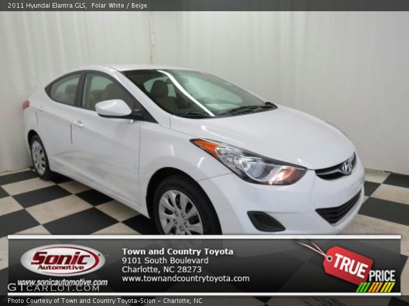 Polar White / Beige 2011 Hyundai Elantra GLS