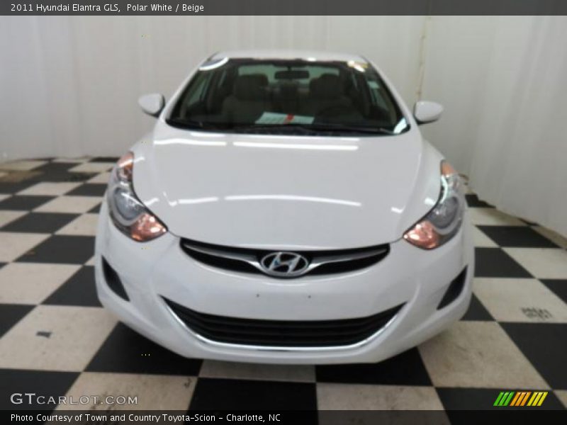Polar White / Beige 2011 Hyundai Elantra GLS
