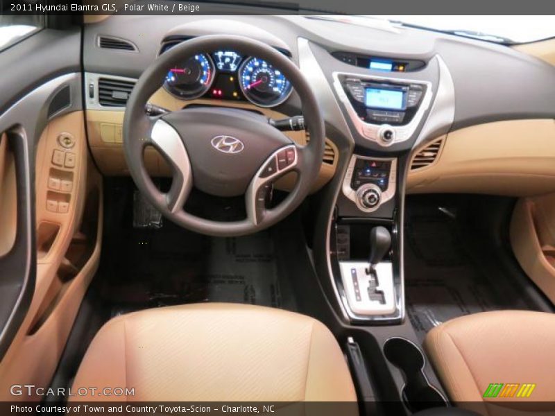 Polar White / Beige 2011 Hyundai Elantra GLS