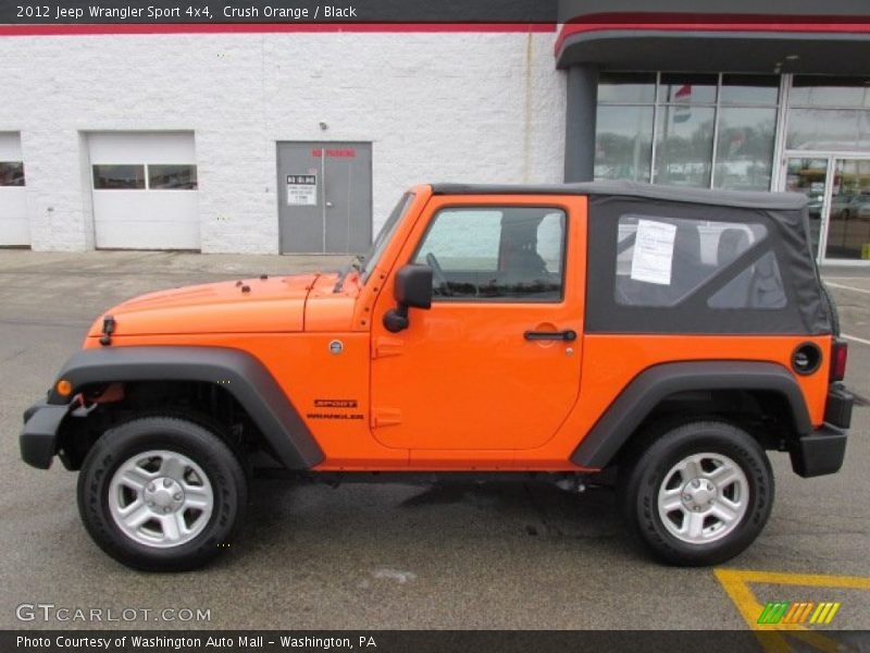 Crush Orange / Black 2012 Jeep Wrangler Sport 4x4