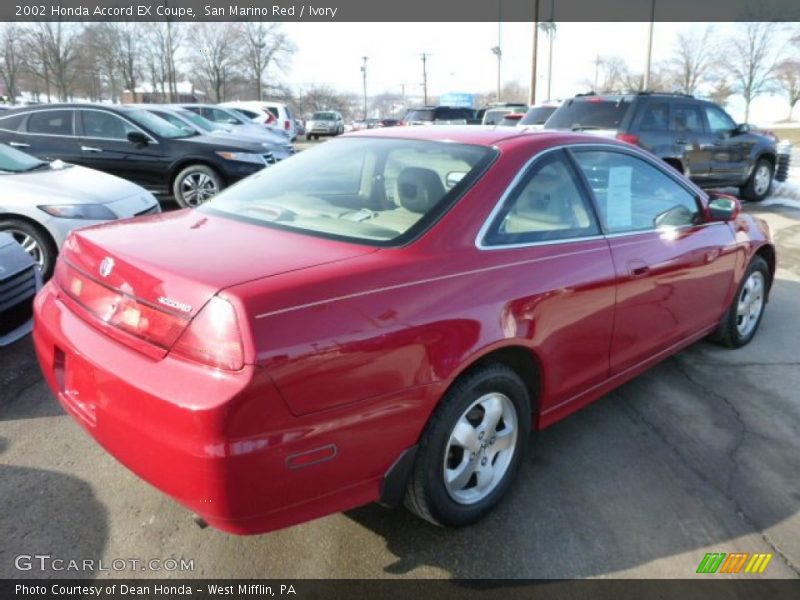 San Marino Red / Ivory 2002 Honda Accord EX Coupe