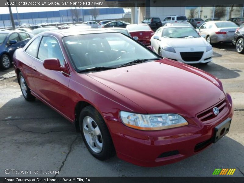 San Marino Red / Ivory 2002 Honda Accord EX Coupe