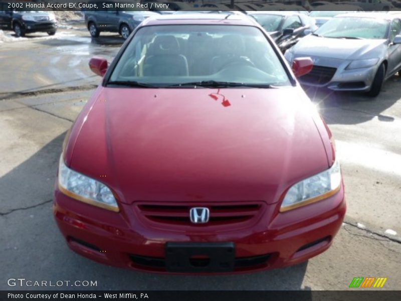 San Marino Red / Ivory 2002 Honda Accord EX Coupe