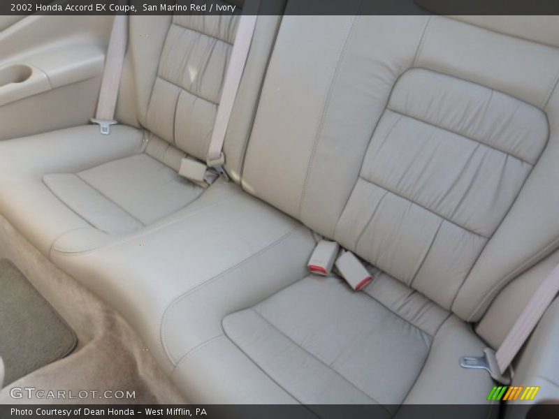 Rear Seat of 2002 Accord EX Coupe
