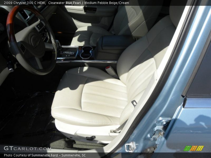 Clearwater Blue Pearl / Medium Pebble Beige/Cream 2009 Chrysler 300 C HEMI