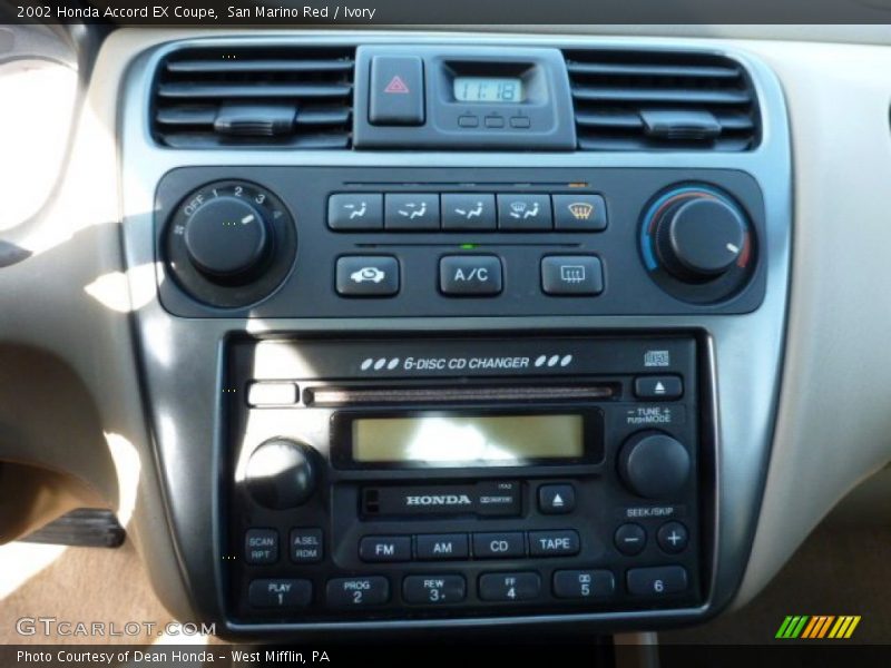 Controls of 2002 Accord EX Coupe