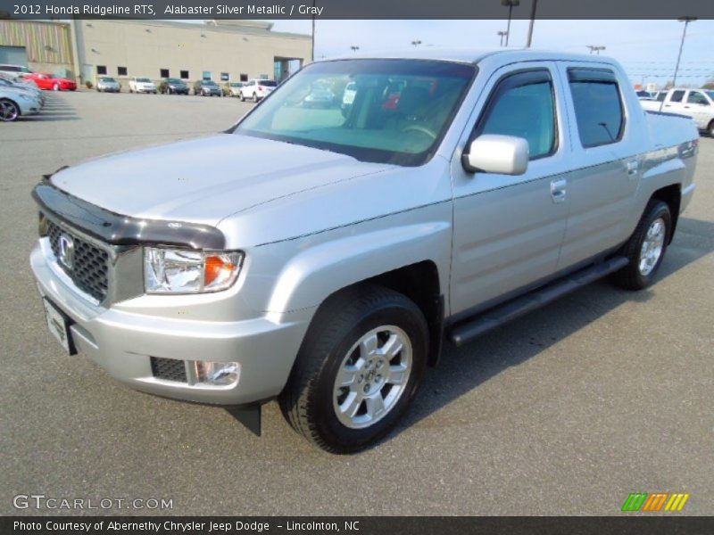 Alabaster Silver Metallic / Gray 2012 Honda Ridgeline RTS