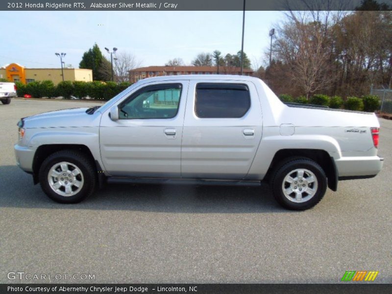 Alabaster Silver Metallic / Gray 2012 Honda Ridgeline RTS