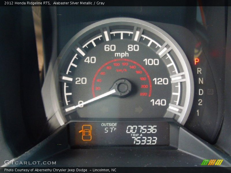 Alabaster Silver Metallic / Gray 2012 Honda Ridgeline RTS