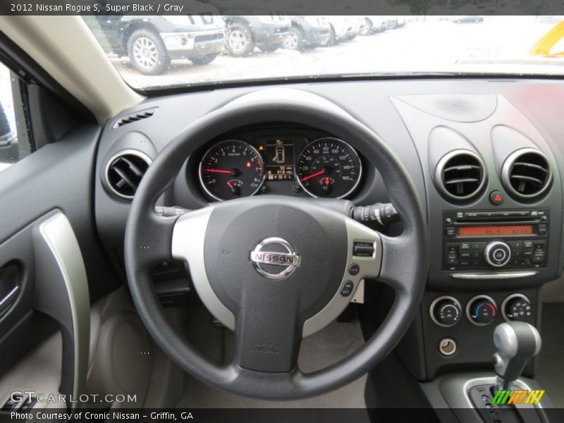 Super Black / Gray 2012 Nissan Rogue S