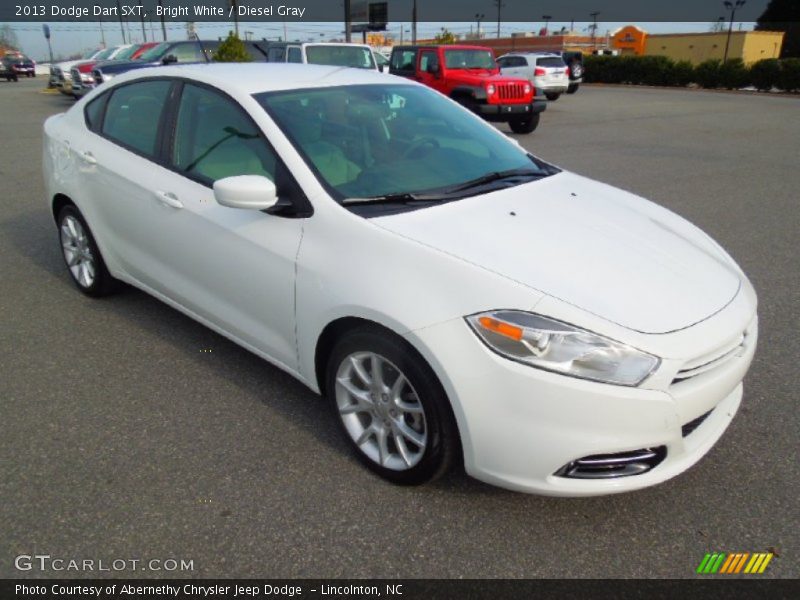 Bright White / Diesel Gray 2013 Dodge Dart SXT