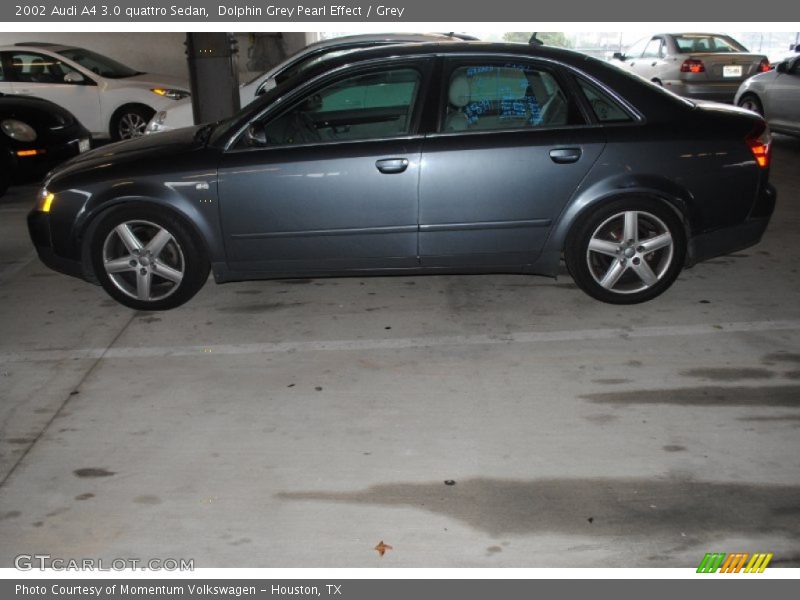 Dolphin Grey Pearl Effect / Grey 2002 Audi A4 3.0 quattro Sedan