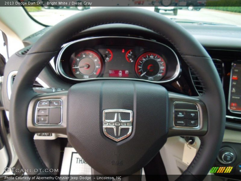 Bright White / Diesel Gray 2013 Dodge Dart SXT