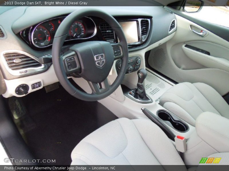 Bright White / Diesel Gray 2013 Dodge Dart SXT