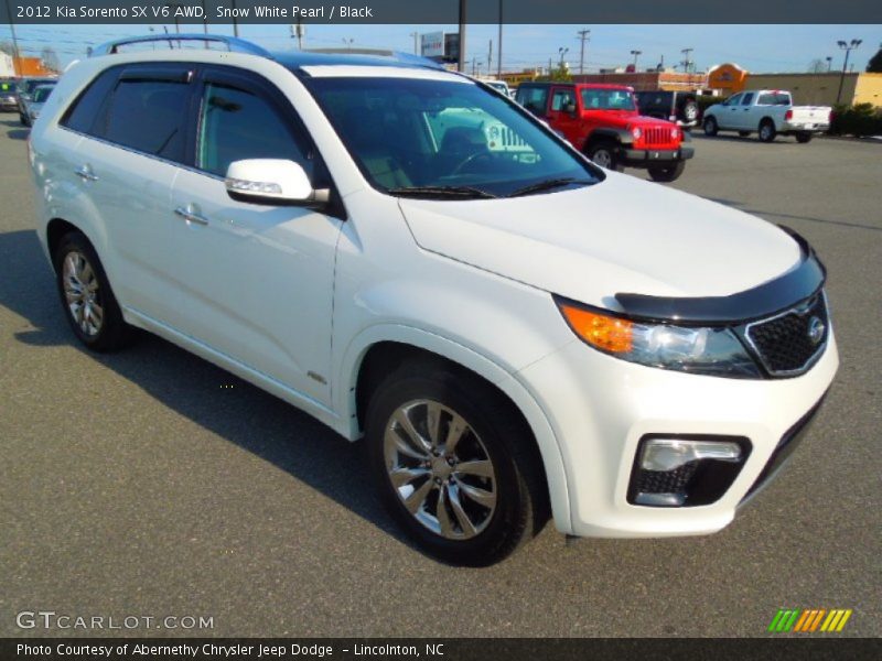 Snow White Pearl / Black 2012 Kia Sorento SX V6 AWD