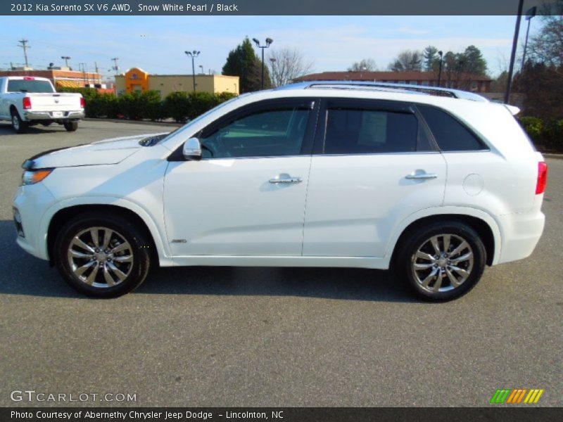 Snow White Pearl / Black 2012 Kia Sorento SX V6 AWD