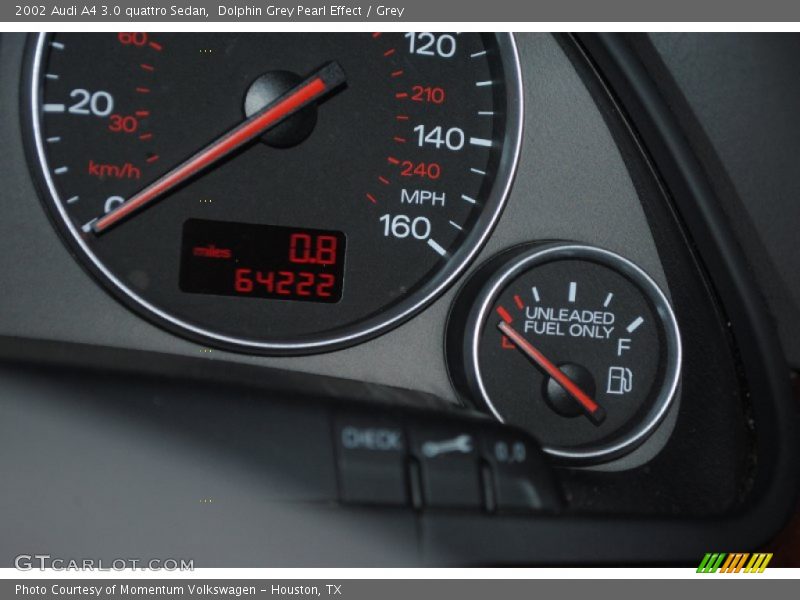 Dolphin Grey Pearl Effect / Grey 2002 Audi A4 3.0 quattro Sedan