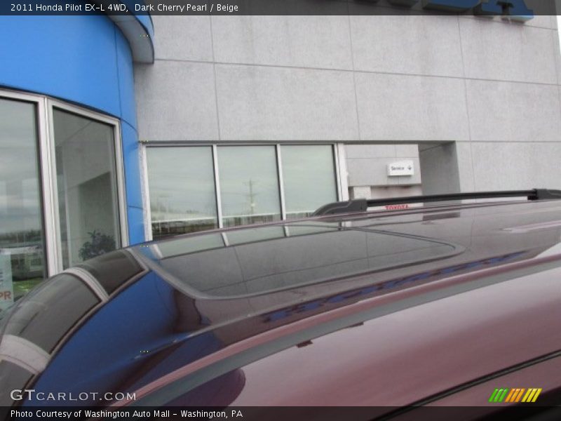 Dark Cherry Pearl / Beige 2011 Honda Pilot EX-L 4WD