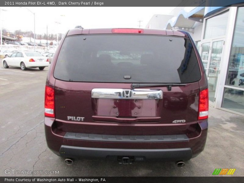 Dark Cherry Pearl / Beige 2011 Honda Pilot EX-L 4WD