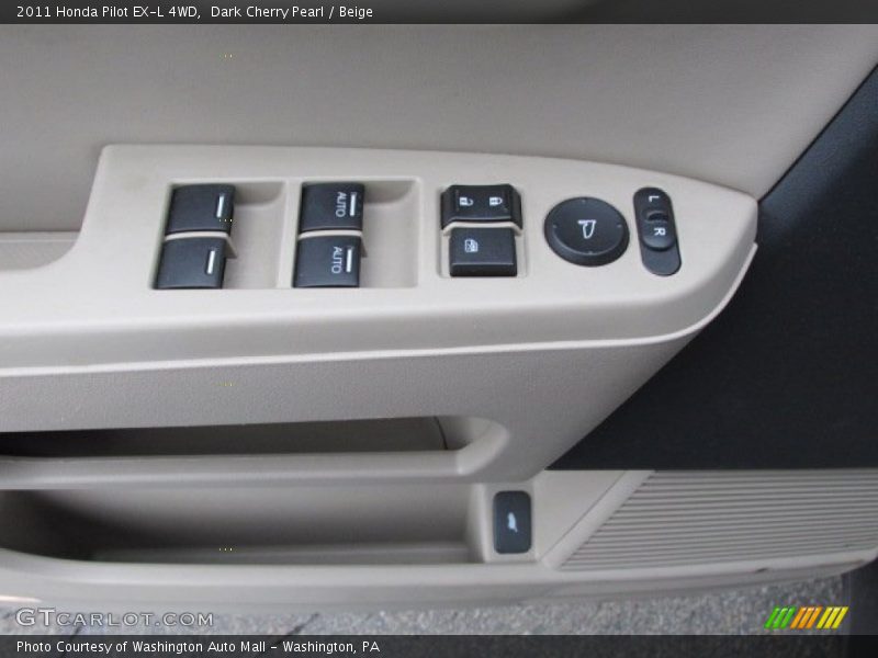 Dark Cherry Pearl / Beige 2011 Honda Pilot EX-L 4WD