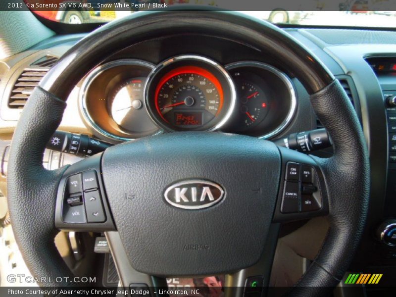 Snow White Pearl / Black 2012 Kia Sorento SX V6 AWD