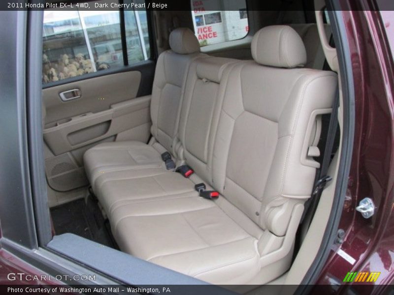 Dark Cherry Pearl / Beige 2011 Honda Pilot EX-L 4WD