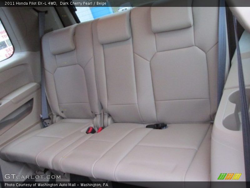 Dark Cherry Pearl / Beige 2011 Honda Pilot EX-L 4WD
