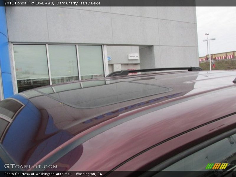 Dark Cherry Pearl / Beige 2011 Honda Pilot EX-L 4WD