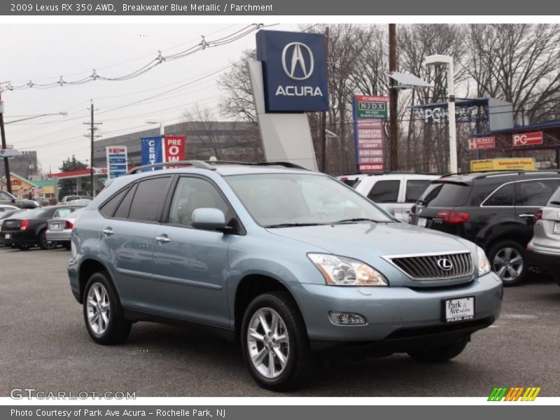 Breakwater Blue Metallic / Parchment 2009 Lexus RX 350 AWD