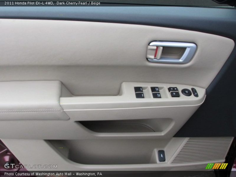 Dark Cherry Pearl / Beige 2011 Honda Pilot EX-L 4WD