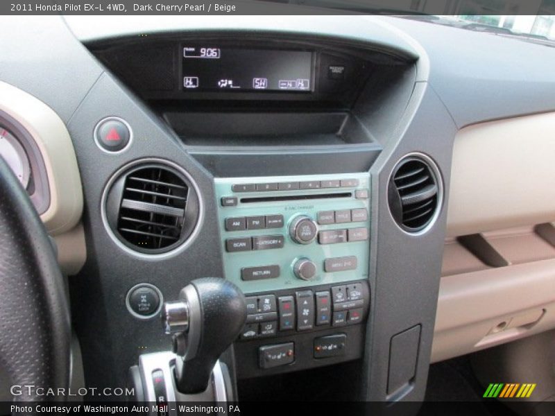 Dark Cherry Pearl / Beige 2011 Honda Pilot EX-L 4WD