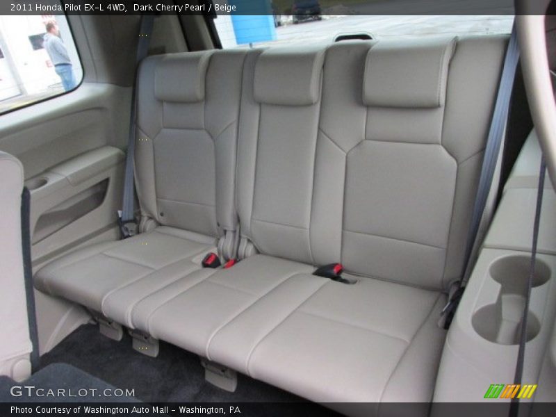 Dark Cherry Pearl / Beige 2011 Honda Pilot EX-L 4WD